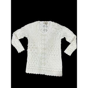 Vintage Yarnworks Hand Knit Knotted Sweater Size L